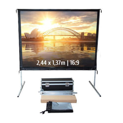 ECRANS VALISE - KIMEX - Ecran de projection valise 244 x 137m - Format 16:9 - Toile Arrière - 046-2015K -