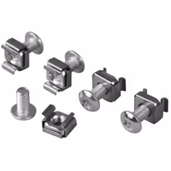 Kit de visserie pour coffret et baie de brassage 19" composé de 50 vis de type TORX avec écrous cage au diamètre M6, il perme ...