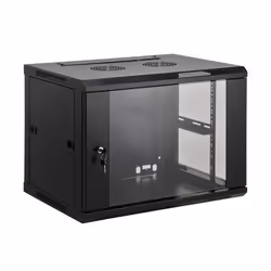 RACKS MURAUX 19 - KIMEX - Rack mural 19 600x450mm 12U - 111-6412 - Noir