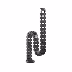 ACCESSOIRES BUREAUX - KIMEX - Goulotte passe-câbles verticale articulée Longueur 130cm Noir - 070-1012 - Noir