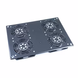 ACCESSOIRES RACKS 19 - KIMEX - Bloc 4 ventilateurs de toit pour rack et baie de brassage 19 - 110-0203 - Noir