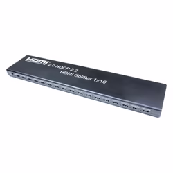 KIMEX 130-2016, HDMI, 16x HDMI, 3840 x 2160 pixels, Noir, Acier, 4K Ultra HD