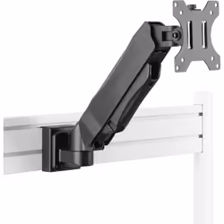 Optimisez votre espace de travail avec les supports de moniteur PC pour rail de fixation Slatwall de Kimex. Conçus pour s'ada ...