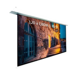 ECRANS ELECTRIQUES ENCASTRABLES - KIMEX - Ecran de projection motorisé encastrable 320 x 180m - Format 16:9 - Wi-Fi - 048-1518W -