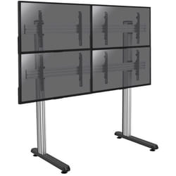 Support sur pieds mur d'images pour 4 écrans tv 45''-55'' - Hauteur 175cm - a poser