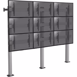 Le support sur pieds mur d'images KIMEX 031-2900K3 est conçu pour accueillir neuf écrans de télévision de 45 à 50" répondant  ...