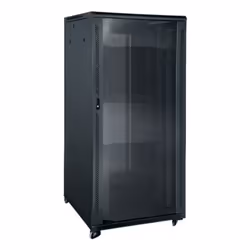 KIMEX 112-6633K, Rack autonome, 33U, 800 kg, Verrouillage des touches, Roues castor, Noir