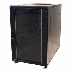KIMEX 112-6820K, Rack autonome, 20U, 800 kg, Verrouillage des touches, Roues castor, Noir