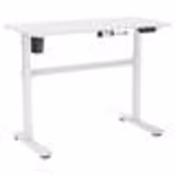 BUREAUX COMPLETS - KIMEX - Bureau complet motorisé assis-debout 118x58cm Blanc - 150-5001 -