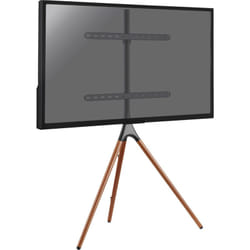 Kimex - Support chevalet design scandinave pour tv 45''- 65'' noir/noyer