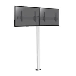 Support sur pied pour 2 écrans TV 43 - 49 Hauteur 240cm à visser Inclinable
