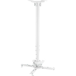 Kimex - Support plafond vidéoprojecteur, Hauteur 75-115cm, Blanc