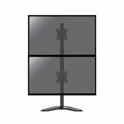SUPPORTS DE BUREAU SUR PIED - KIMEX - Support de bureau pour 2 écrans moniteurs PC 17- 32 Sens vertical - 015-1152 - Noir