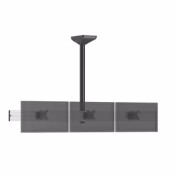 SUPPORTS PRO MODULAR PLAFOND - KIMEX - Support TV plafond menu board 3 écrans 32 - Hauteur 100 cm - 031-4332K1 - Gris et noir