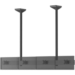 Kimex - Support tv plafond menu board 4 écrans 32'' - Hauteur 150 cm