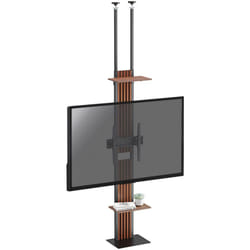 Kimex - Support sol-plafond pour écran tv 32'-65', Hauteur réglable 200-260 cm