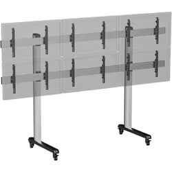 Le support sur pieds mur d'images KIMEX 031-2601K2 est conçu pour accueillir six écrans de télévision de 45" à 50" répondant  ...
