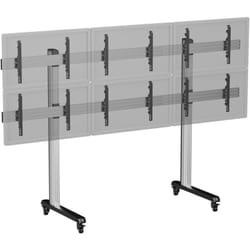 Support sur pieds pour 6 écrans tv 45''-50'' - Hauteur 180 cm - a roulettes