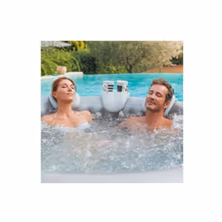 Lot de 2 repose-têtes et 1 porte-verre double pour spa gonflable Netspa. Offrez vous un confort supplémentaire lors de vos sé ...