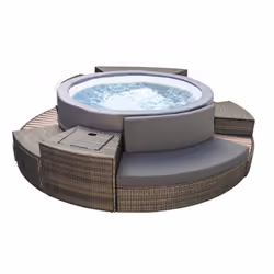 Spa portable semi-rigide Vita Premium rond Bulles 4-6 places avec mobilier - Netspa