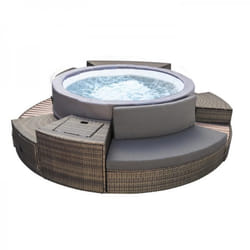 Spa portable semi-rigide Vita Premium rond Bulles 4-6 places avec mobilier - Netspa