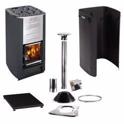 Pack complet Poêle à bois Harvia M3 pour sauna