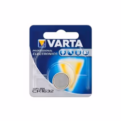 Gamme VARTA "Professionnal Electronics" , cette pile bouton CR1632 est destinée aux caméras, clés automobiles, calculatrices, ...