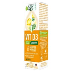 Santé Verte Vit D3 2000UI Végétale 20 ml