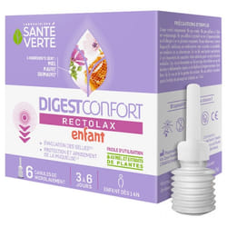 Santé Verte DigestConfort Rectolax Enfant 6 Canules de Microlavement