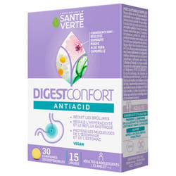 Santé Verte DigestConfort Antiacid 30 Comprimés Orodispersibles