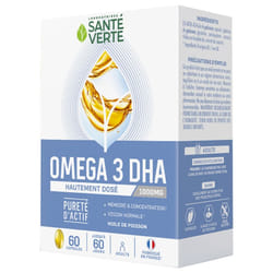 Santé Verte Omega 3 1000 mg de DHA 60 Capsules