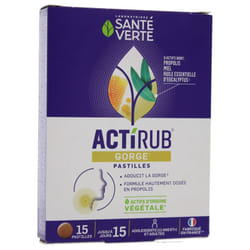 Santé Verte Actirub Gorge Pastilles 15 Pastilles