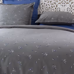 Housse de couette Percale de Coton Prune et taie d'oreiller - PD7425-240