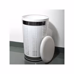 MSV 3700703901136 panier à linge 46 L Rond Acier inoxydable, Acier Blanc - Vue supplémentaire 4