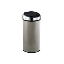 MSV 3700703901242 poubelle 30 L Rond Polypropylène (PP), Acier inoxydable Taupe