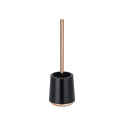 MSV - Brosse wc avec support lena Noir et cuivré