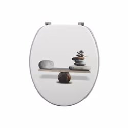 Abattant Wc de la marque MSV HAUTE QUALITÉ: En matière MDF avec charnières en acier inoxydable. Donnez à votre salle de bain  ...