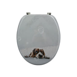 MSV - Abattant wc mdf Doggy Bath - Charnières Inox