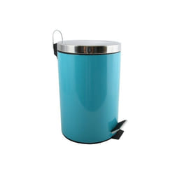 MSV 3700703902140 poubelle 12 L Rond Acier Bleu, Acier inoxydable