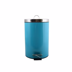 MSV 3700703902140 poubelle 12 L Rond Acier Bleu, Acier inoxydable