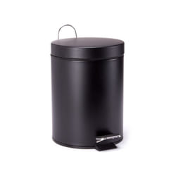 MSV 3700703902652 poubelle 3 L Rond Acier inoxydable Noir
