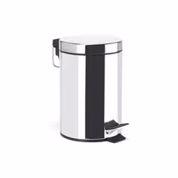 MSV 100437, 3 L, Rond, Acier inoxydable, Miroir, Argent, Plastique, Pédale