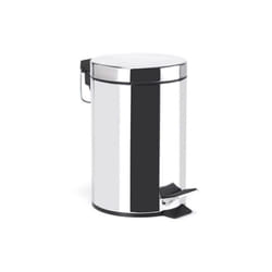 MSV 100437 poubelle 3 L Rond Acier inoxydable Miroir, Argent