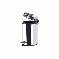 MSV 100437 poubelle 3 L Rond Acier inoxydable Miroir, Argent