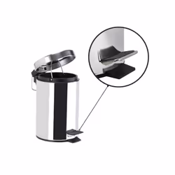 MSV 3700703904380 poubelle 5 L Rond Acier