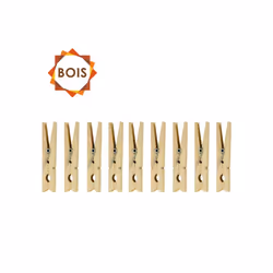 MSV LOT DE 36 PINCES À LINGE BOIS