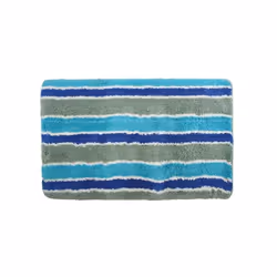MSV TAPIS DE BAIN, Bleu, Vert, Motif, Rectangulaire, Microfibre, 80 x 50 cm