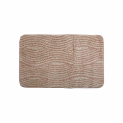 MSV Wave en Microfibre Tapis de Bain, Beige, Monochromatique, Rectangulaire, Microfibre, 50 x 80 cm