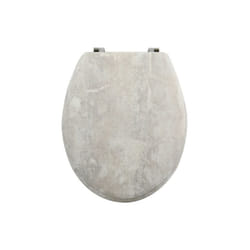 MSV - Abattant wc mdf Gris - Charnières Inox