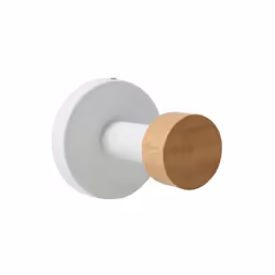 Rehaussez le décor de votre salle de bain avec ce crochet mural blanc & bois qui allie fonctionnalité et touche de luxe. Le c ...
